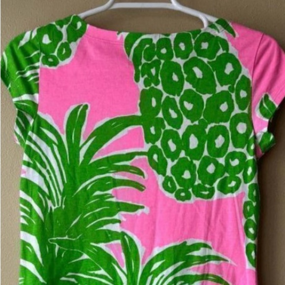 Lilly Pulitzer Pink & Green Tropical Mini Dress